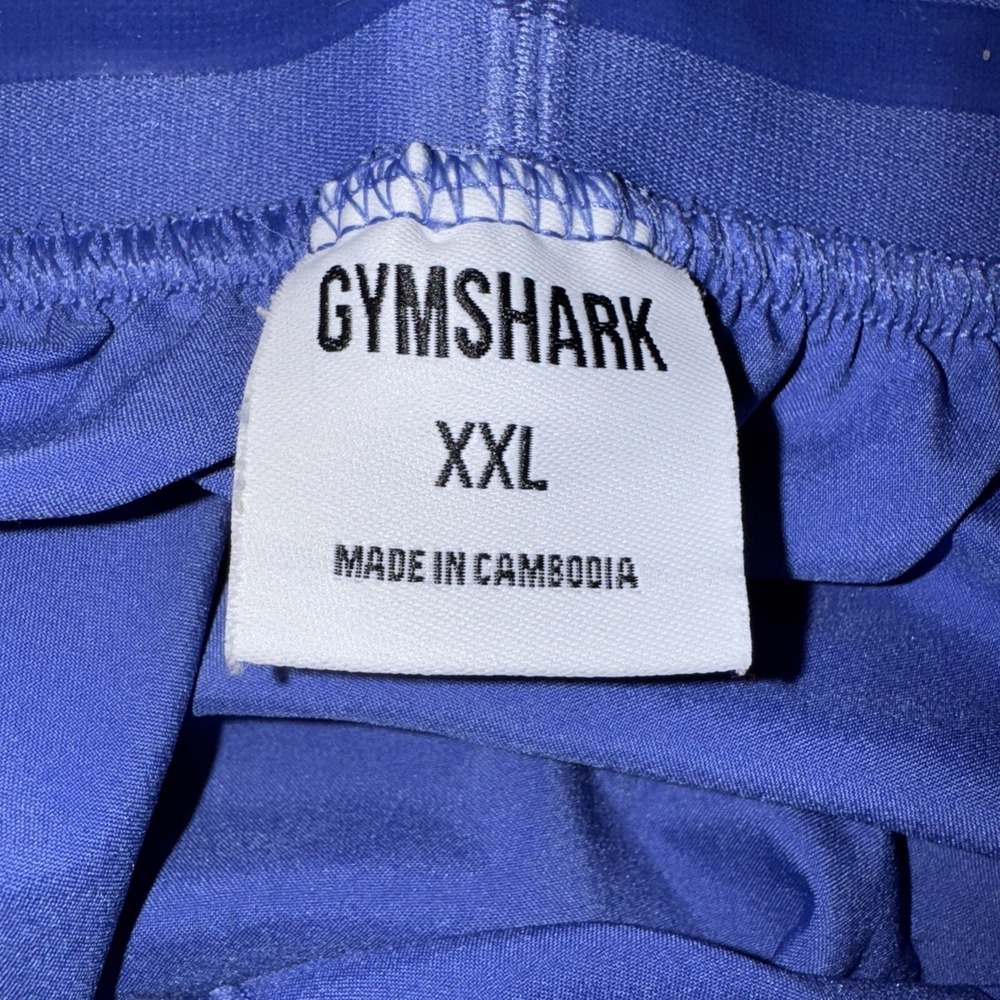 Gymshark Training Loose Fit Shorts Blue Branded Waistband Dolphin Hem Womens L - Picture 10 of 10